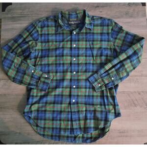 Ralph Lauren Men's Classic Fit Plaid Button Down Long Sleeve Shirt Size Large